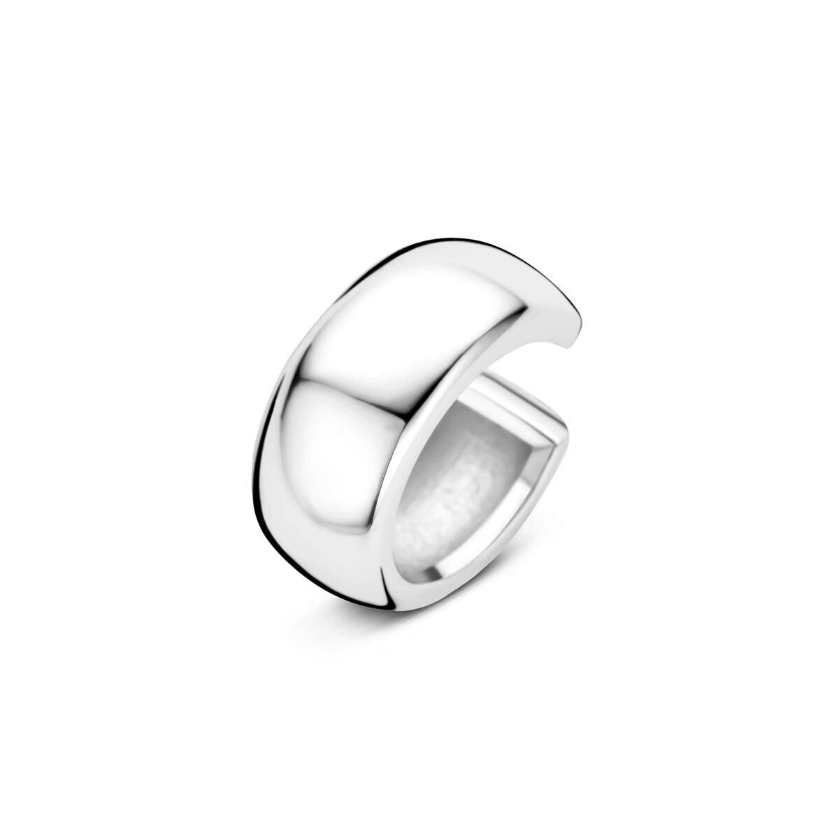 Ear cuff in argento 925, con finitura lucida e design moderno.