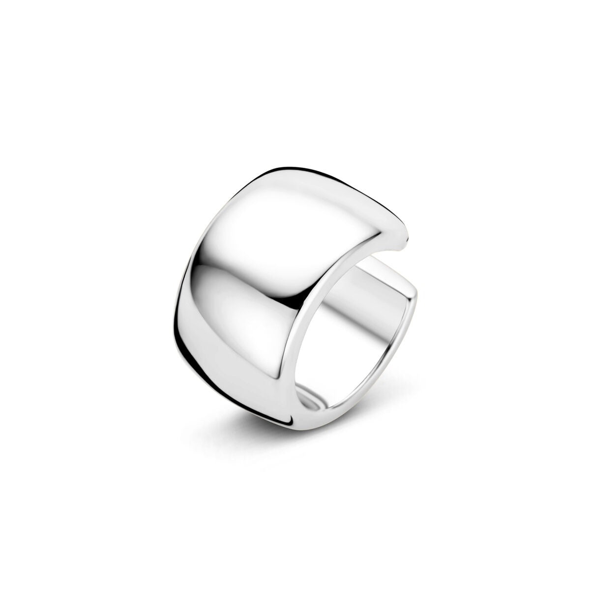 Ear cuff in argento 925 con design ondulato e finitura lucida.