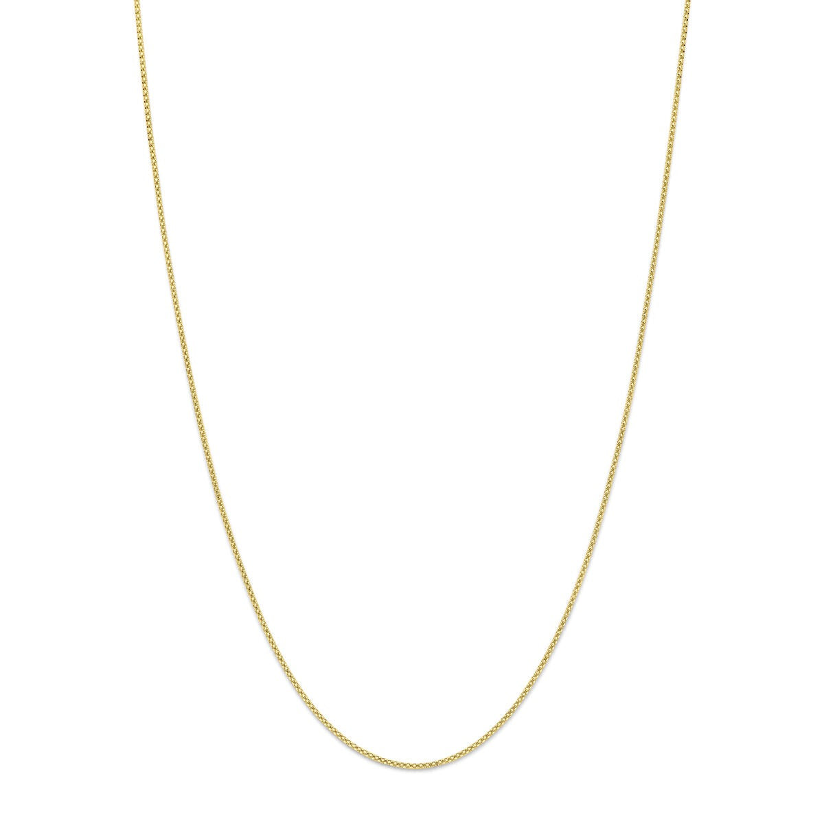 Geelgouden collier met een fijne, gladde afwerking en een subtiele glans.