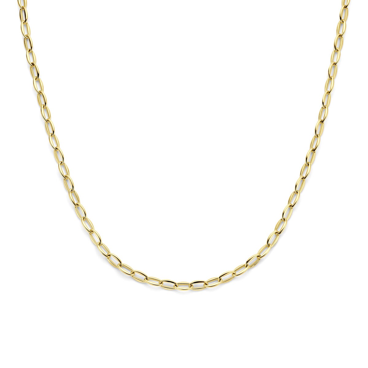 Collana ancorata in oro giallo 14k con maglie ovali.