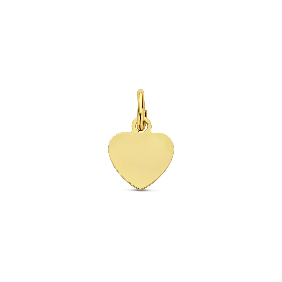 Ciondolo a forma di cuore in oro giallo 9k, lucido, di 7,5 mm.