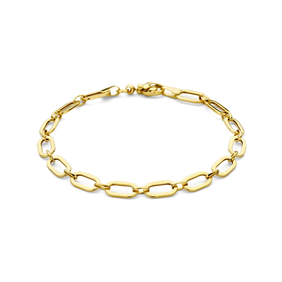 Bracciale in oro giallo 9k con maglie ad anello di 5,5 mm.