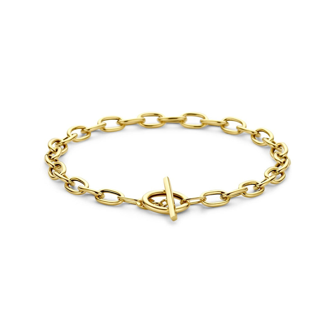14k Geelgouden ankerarmband met kapittelslot