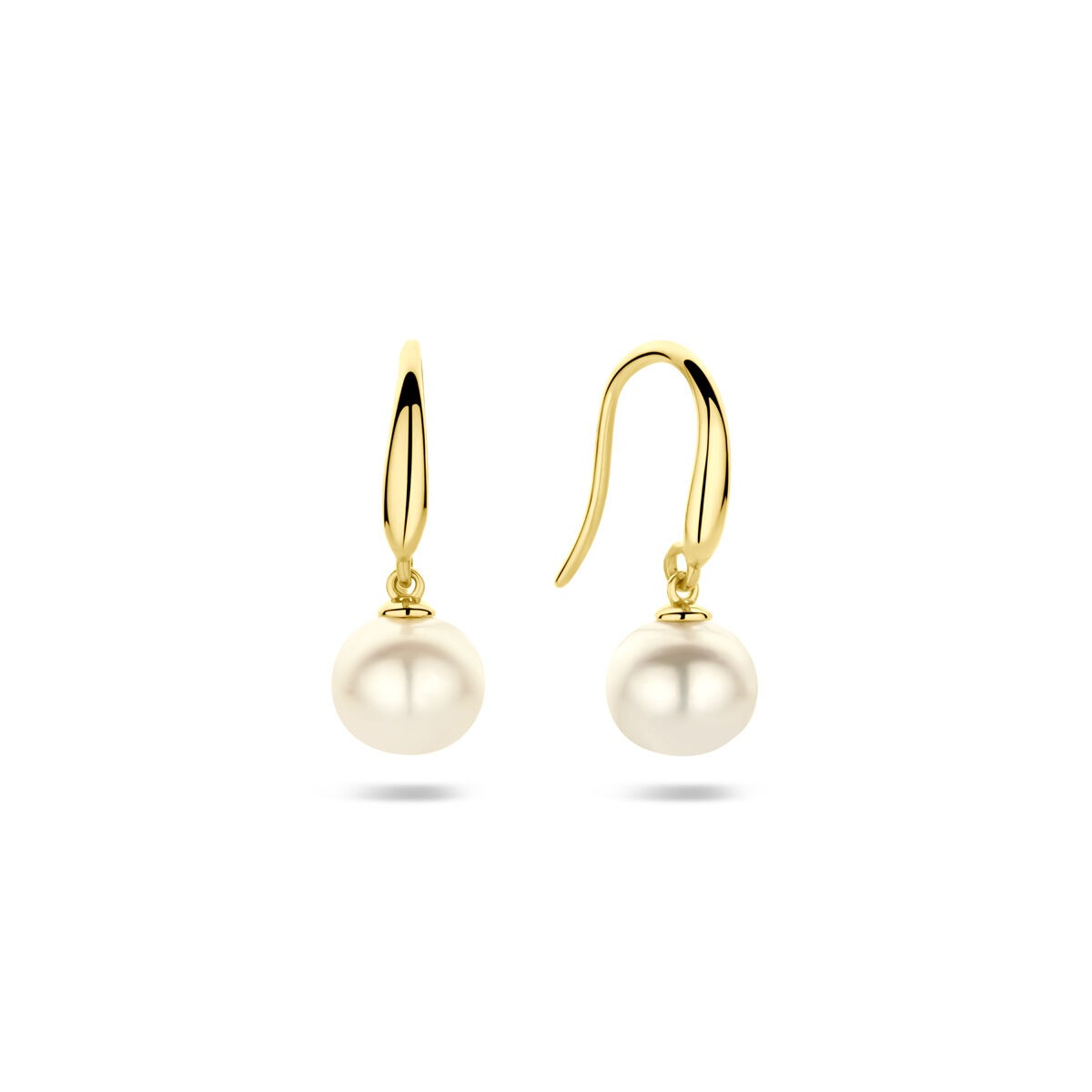 Orecchini pendenti in oro giallo 9k con perla d'acqua dolce
