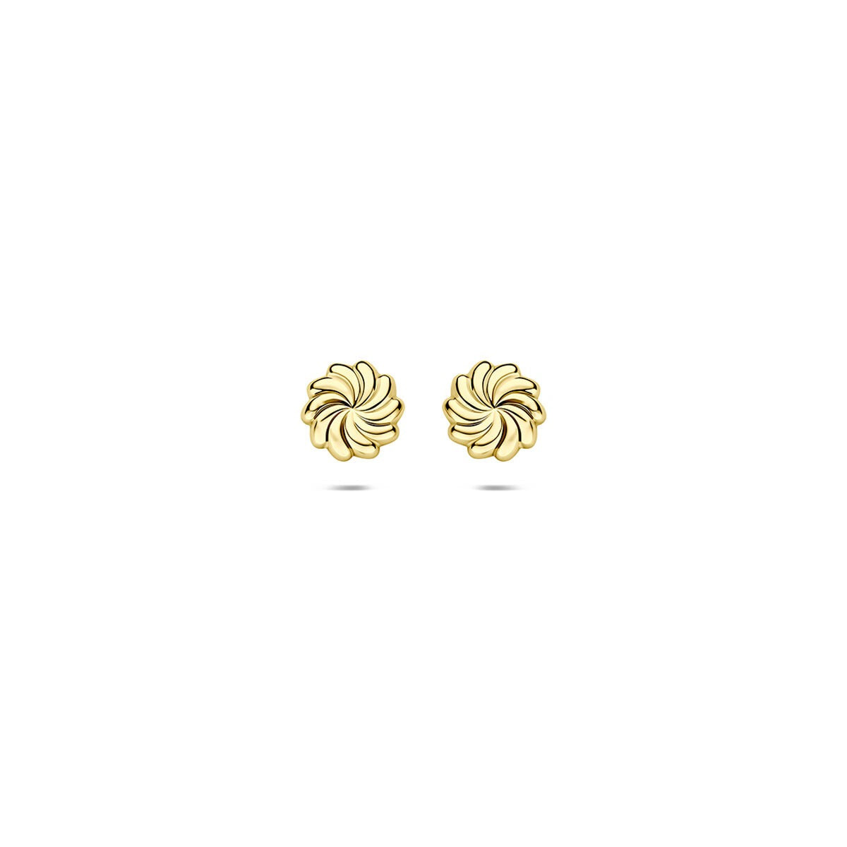 Orecchini in oro giallo 9k con design a spirale.
