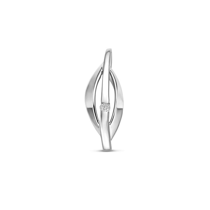 Gerhodineerd zilveren hanger met lab grown diamant