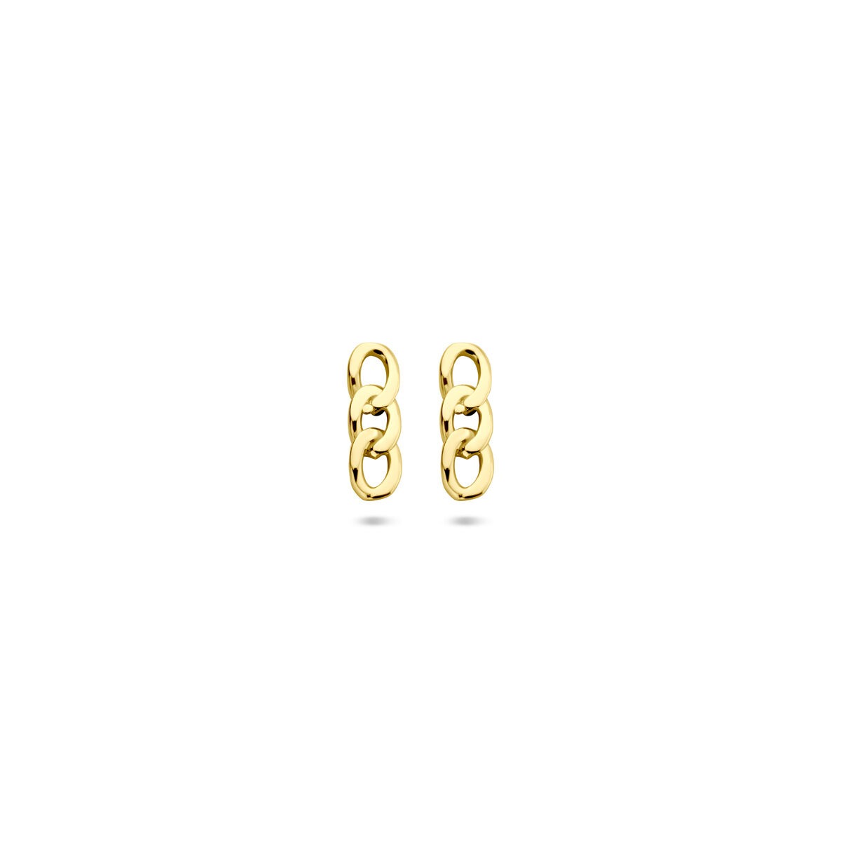 Orecchini a forma di barra in oro giallo 14k, dimensioni 8,5 x 2,5 mm.