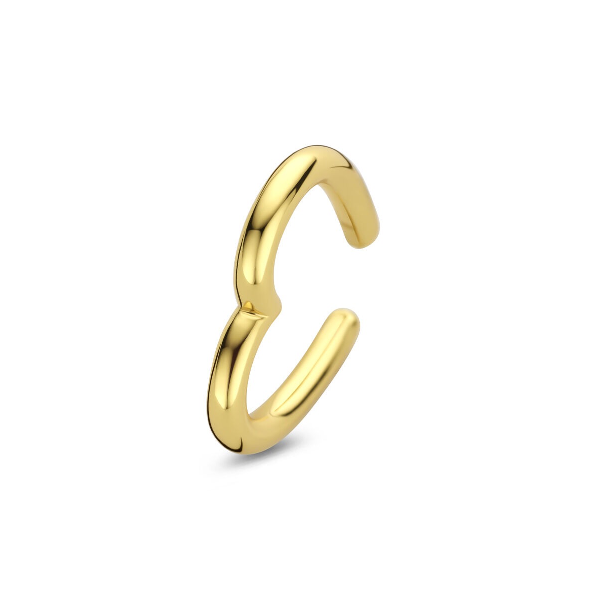Ear cuff in argento placcato oro a forma di cuore