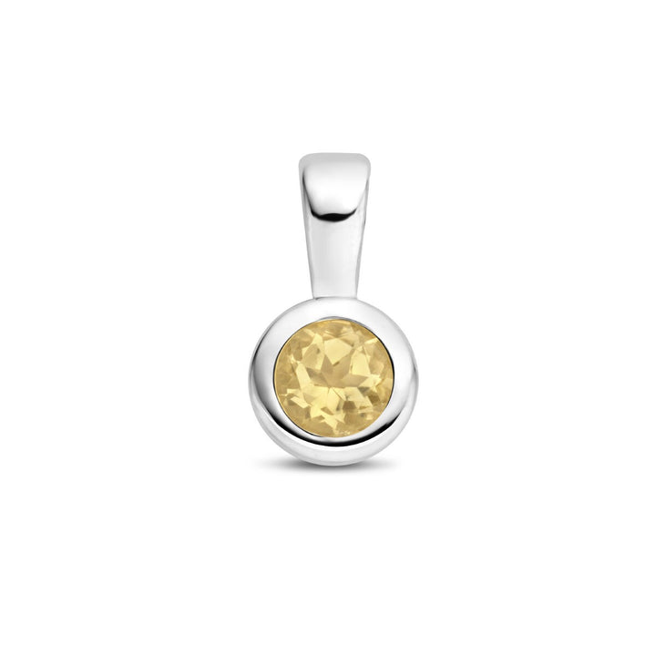 hanger met geboortesteen zilver gerhodineerd