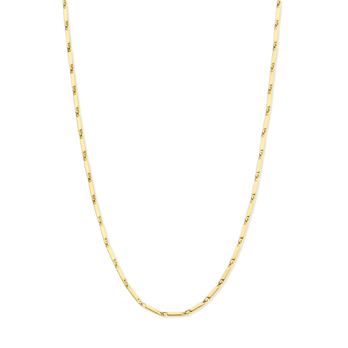 Collana in acciaio dorato da 2,5 mm con estensione da 55 a 60 cm.