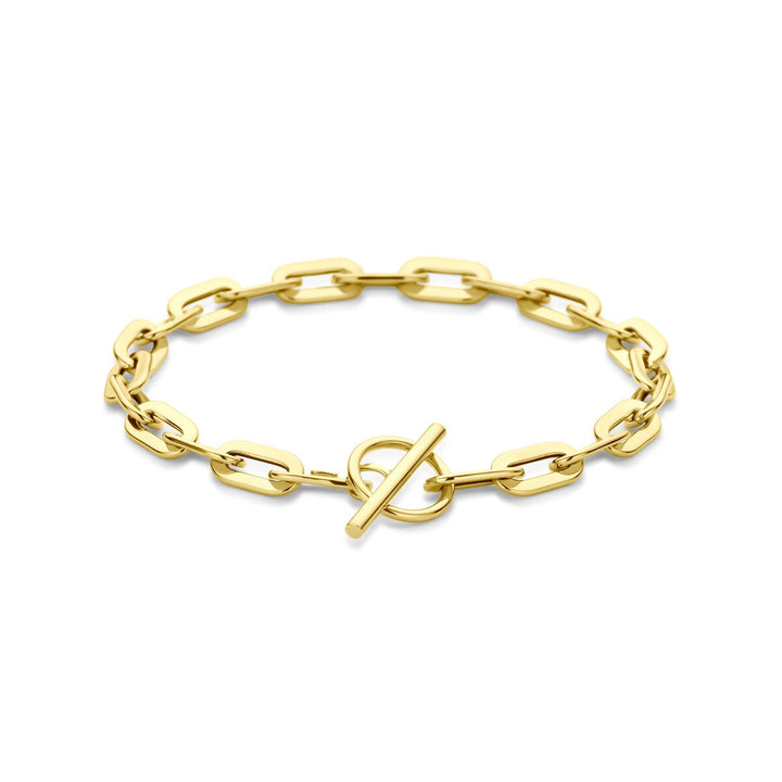 Gouden dames armband – 14k anker schakel met kapittelslot 5,5 mm 19 cm