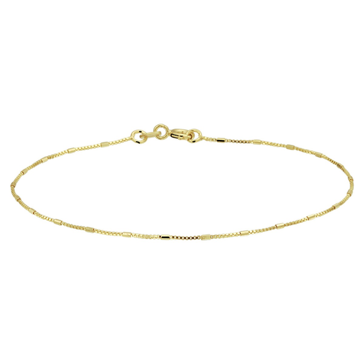 Bracciale in oro veneziano con barretta in oro 14k.