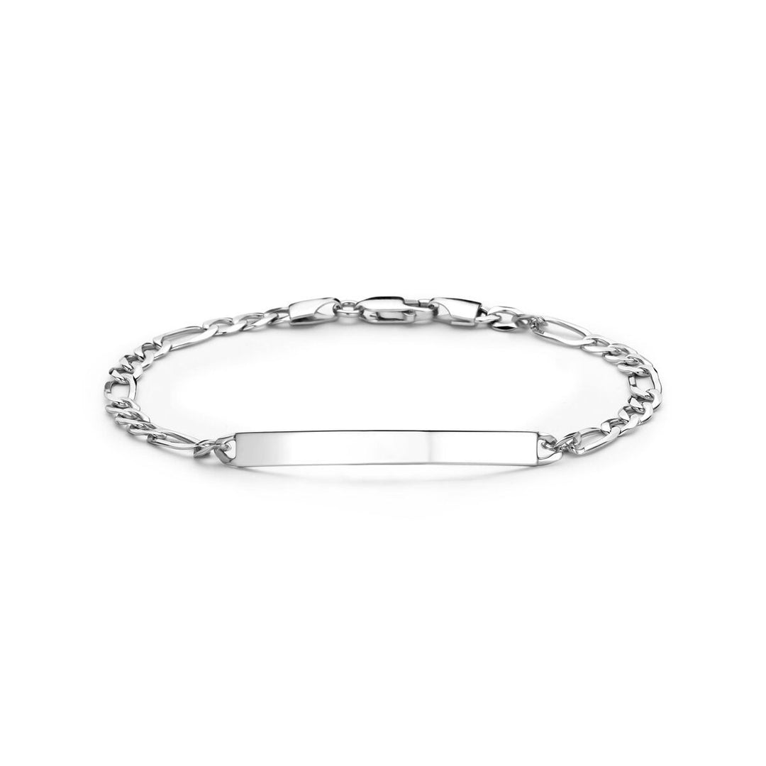 Gerhodineerd 925 zilveren heren graveerarmband