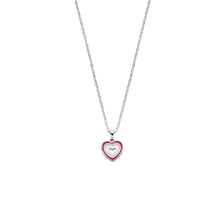 Zilveren kinderketting met hartje – gerhodineerd 925 zilver 36 + 3 cm