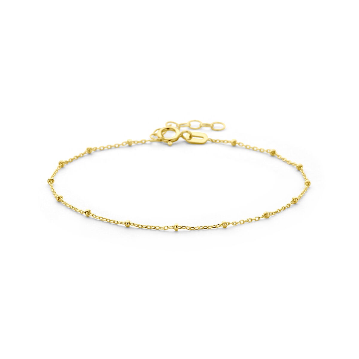Bracciale in oro giallo 9k con piccoli pallini decorativi.