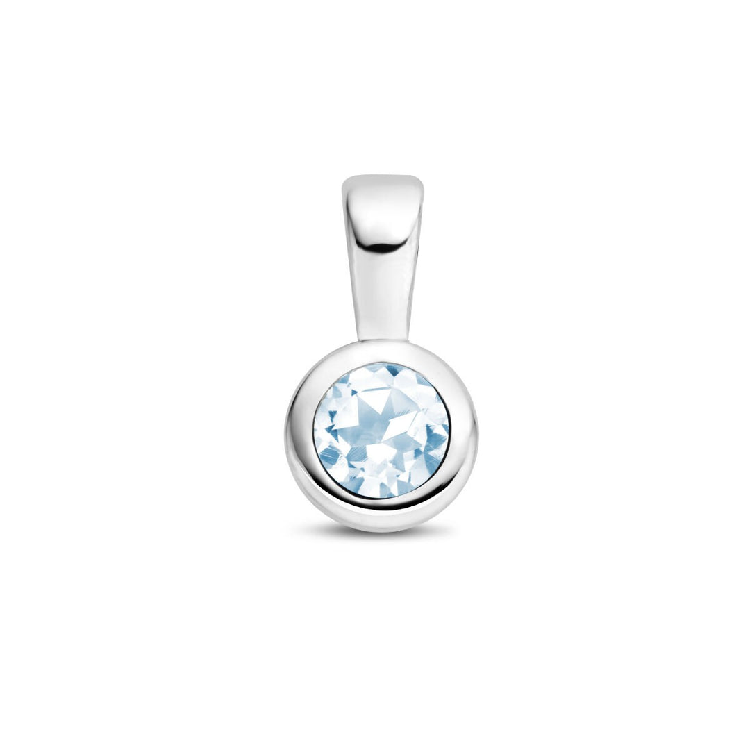 hanger met geboortesteen zilver gerhodineerd