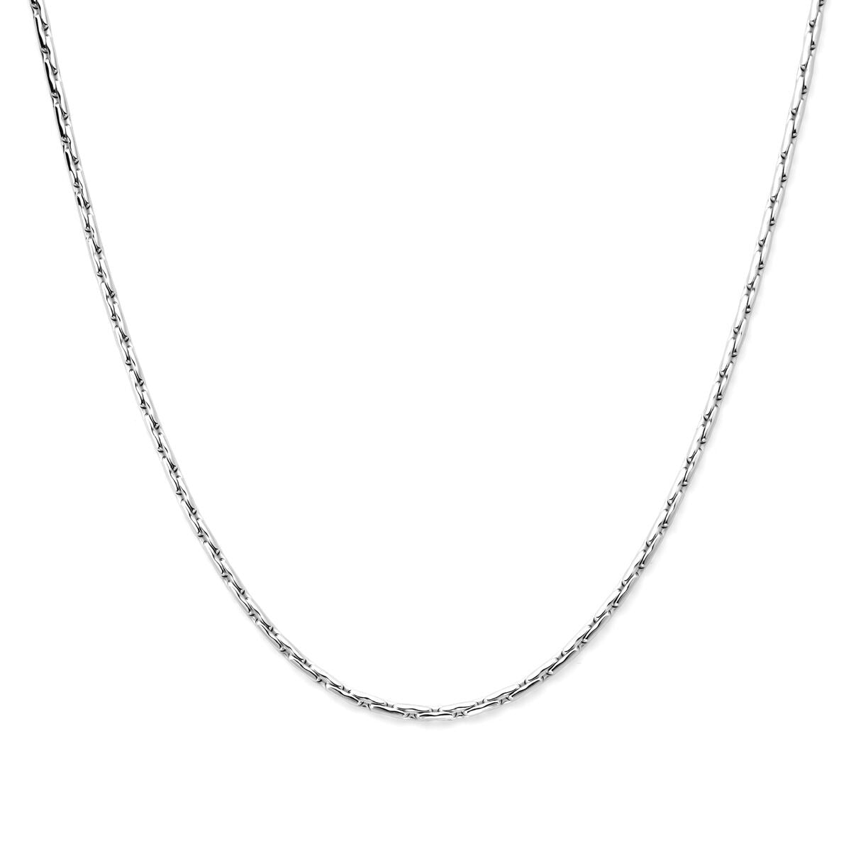 Bracciale cardano in argento con finitura lucida e rodiata.
