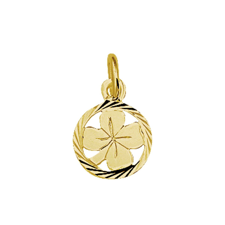 9k gouden klaver hanger