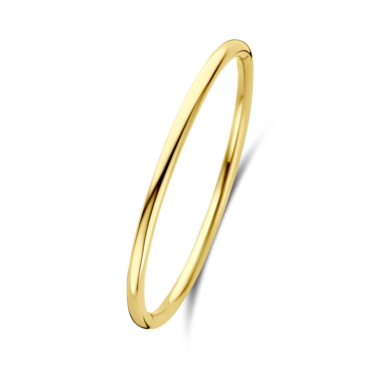Bangle in acciaio da donna color oro con cerniera 4,0 mm 60 mm