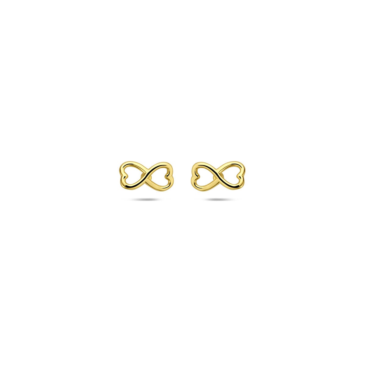 Orecchini in oro giallo 9k a forma di cuore.