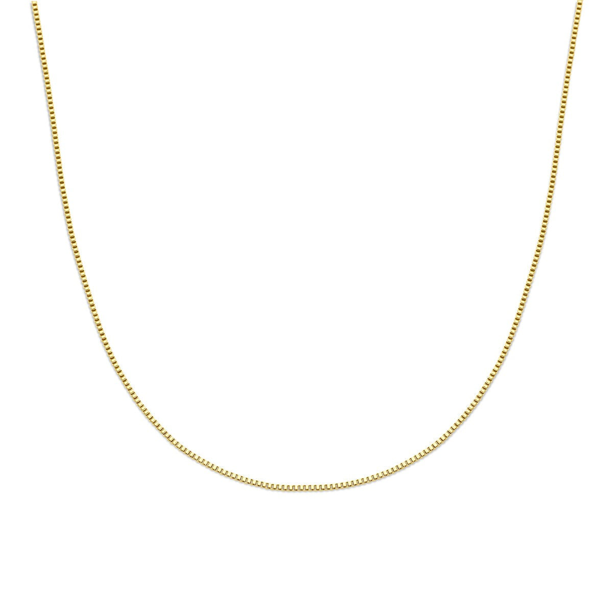 Stalen damesketting met geelgouden ion plating, gladde en fijne schakelstructuur.