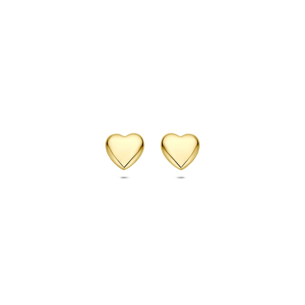 Orecchini a forma di cuore in argento 925 dorato.