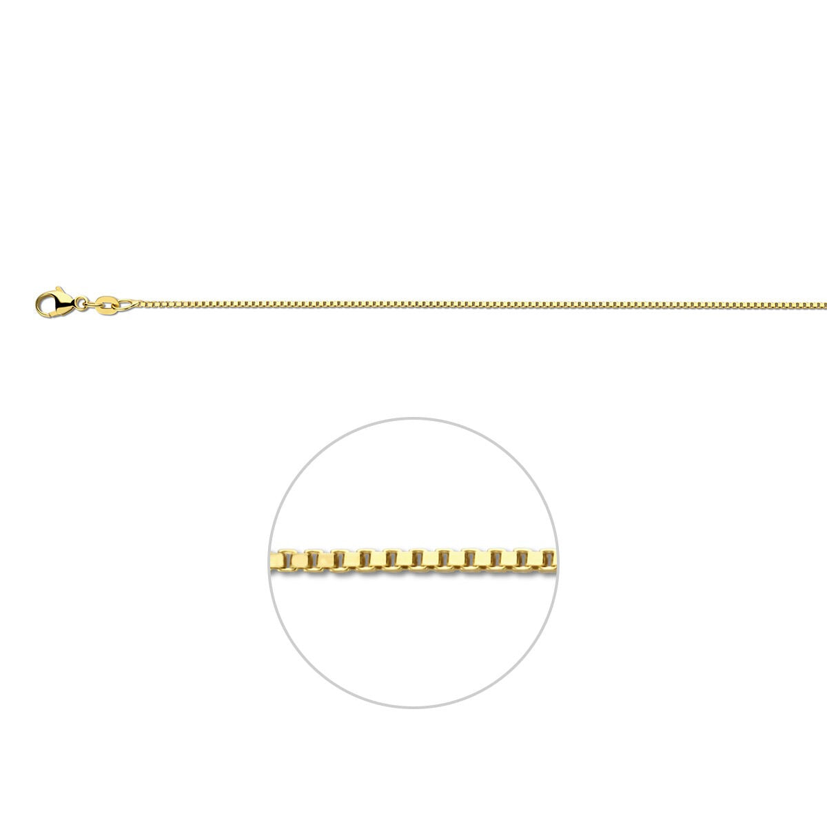 Bracciale in oro giallo 14k con maglia rolò di 1,1 mm.