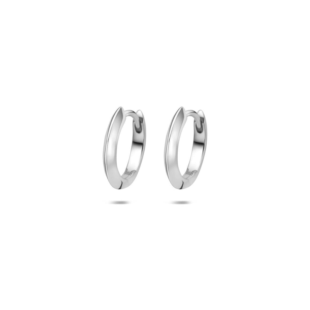 Gerhodineerde 925 zilveren klapoorringen 13 x 2 mm