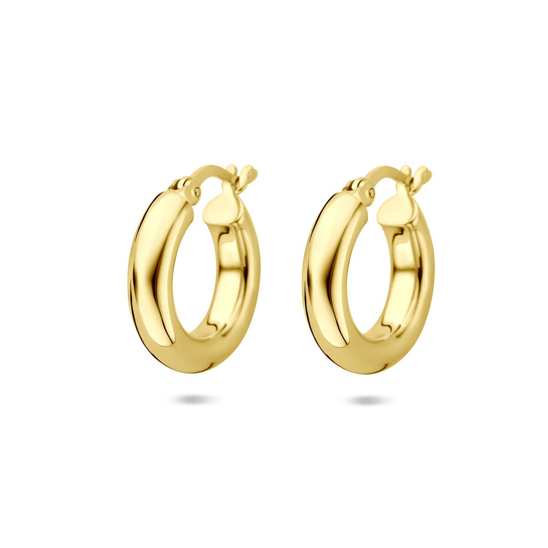 Vergulde zilveren oorringen – 925 zilver met geelgoudkleurige plating 17 mm