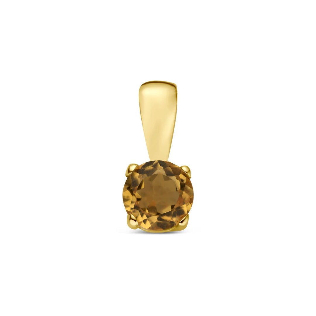 14k Geelgouden hanger met citrien