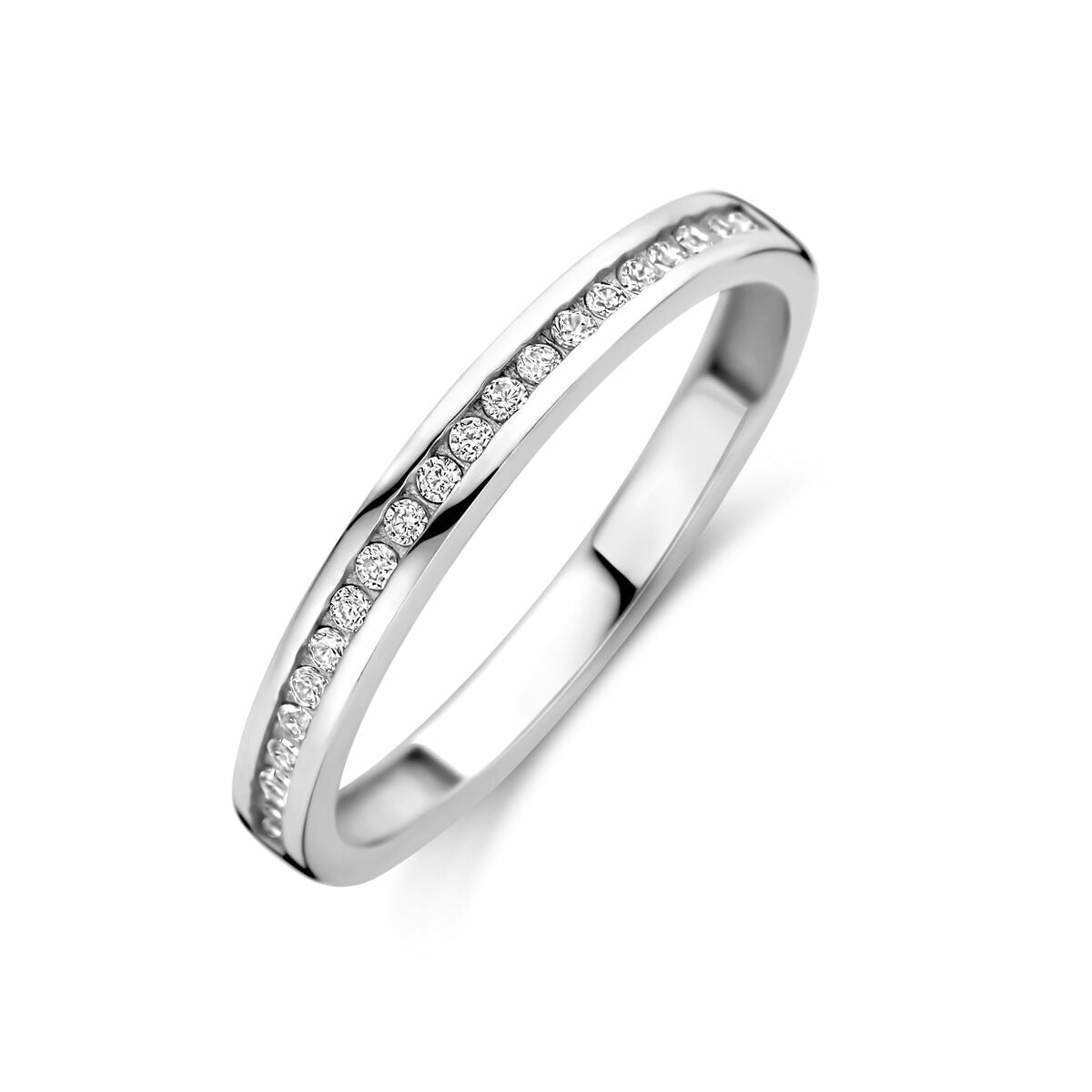 Anello in argento con zirconi – argento 925 rodiato