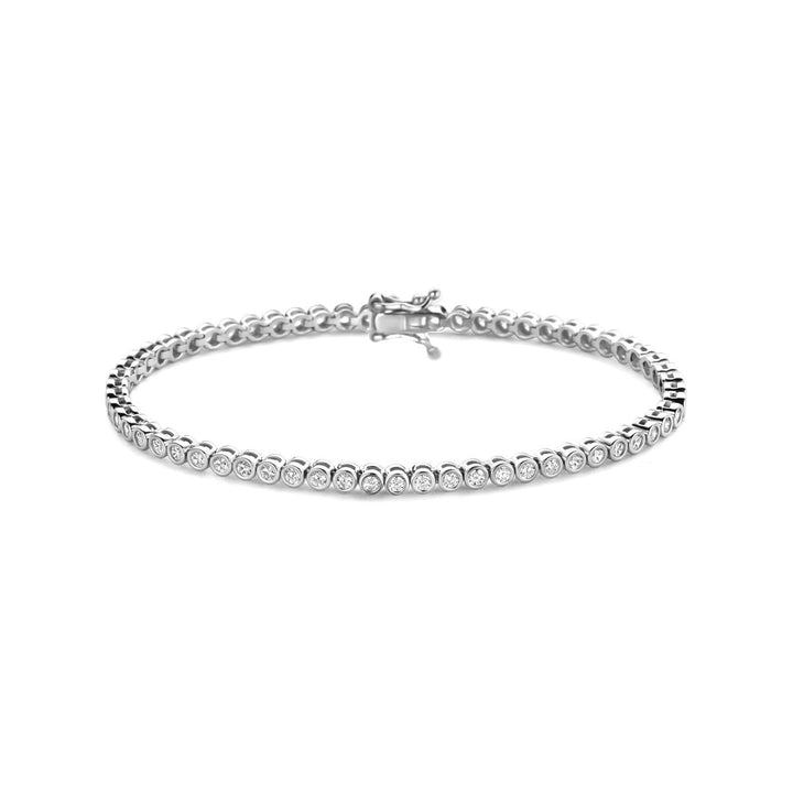 Zilveren tennisarmband met zirkonia – gerhodineerd 925 zilver