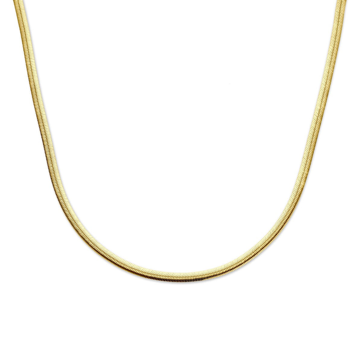 Vergulde gourmette ketting van 925 zilver met een breedte van 4,6 mm.