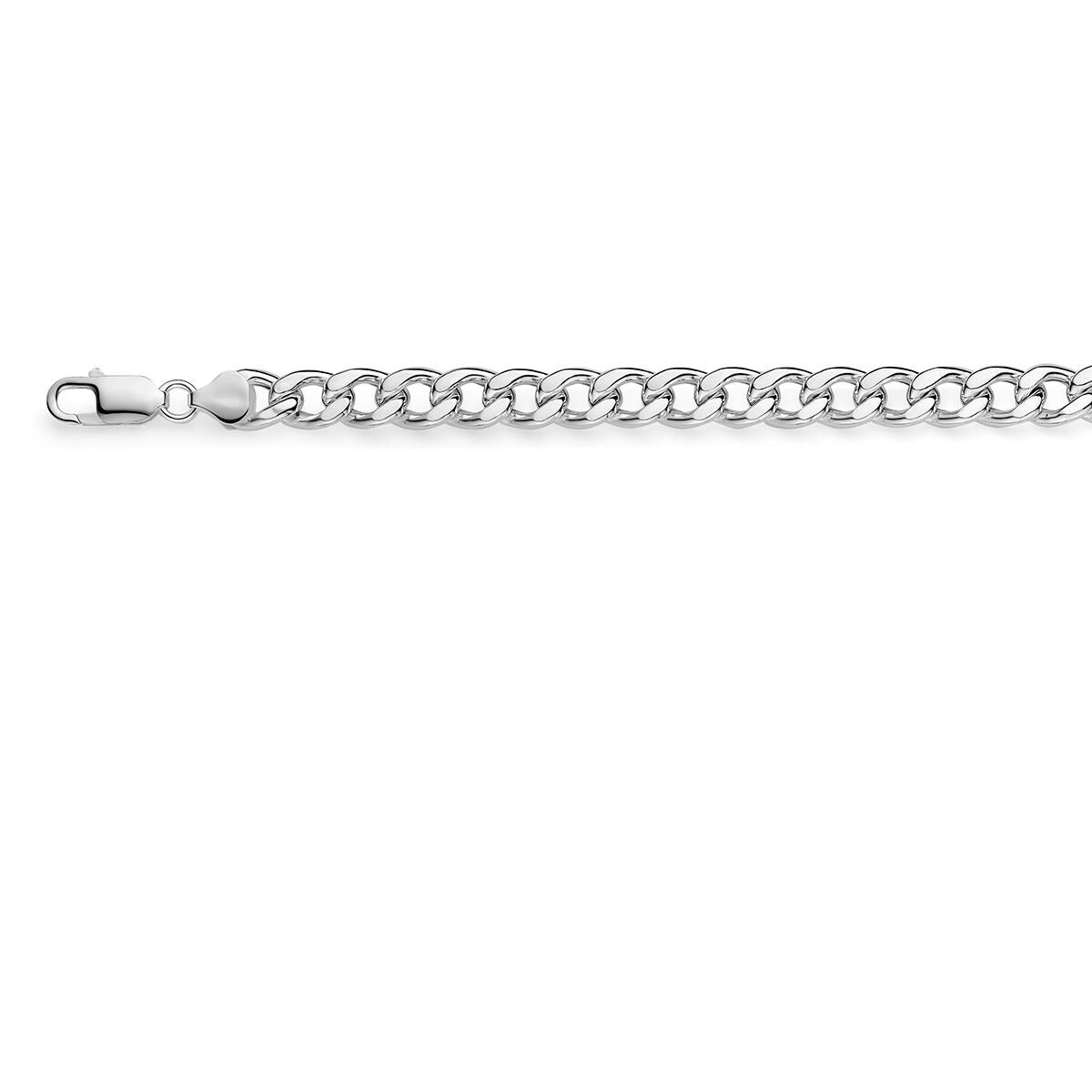 Zilveren gourmet ketting van 8,3 mm met een stevige schakel en een sluiting.