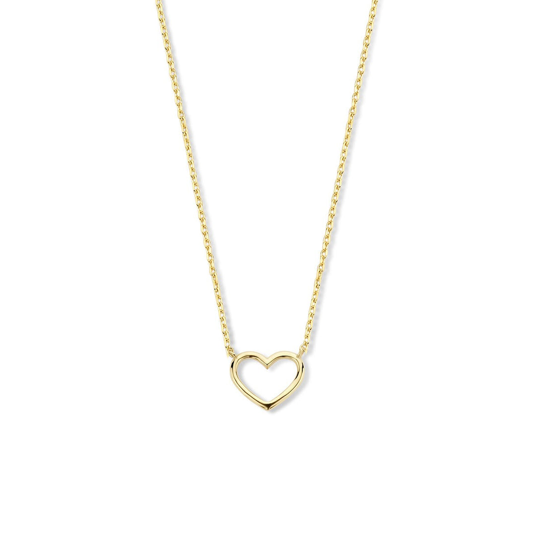 9k geelgouden collier met hartje