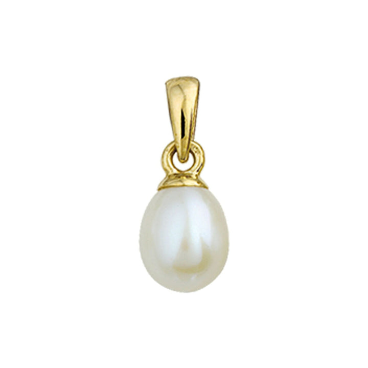 9k geelgouden hanger met parel – elegante dameshanger met tijdloze charme