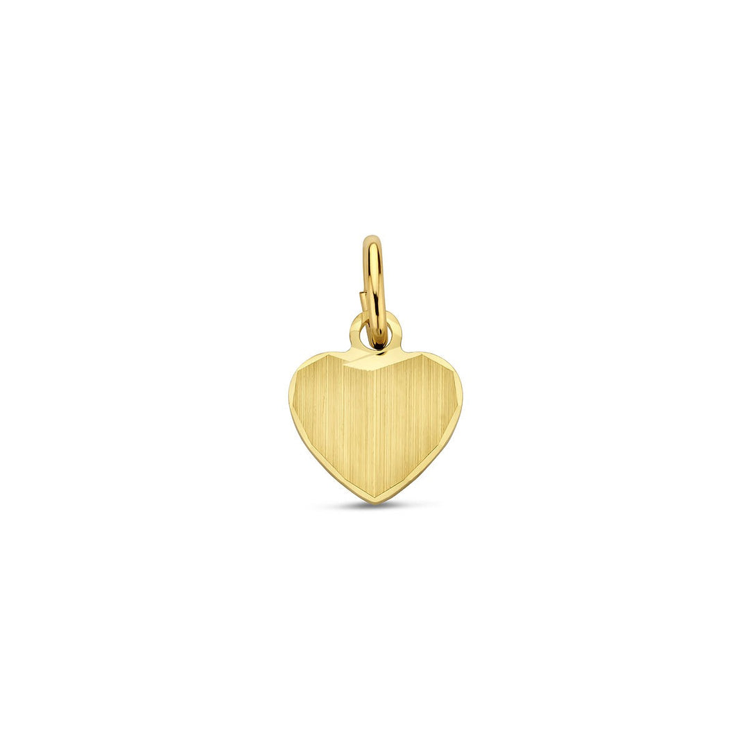 9k Geelgouden graveerhanger hart