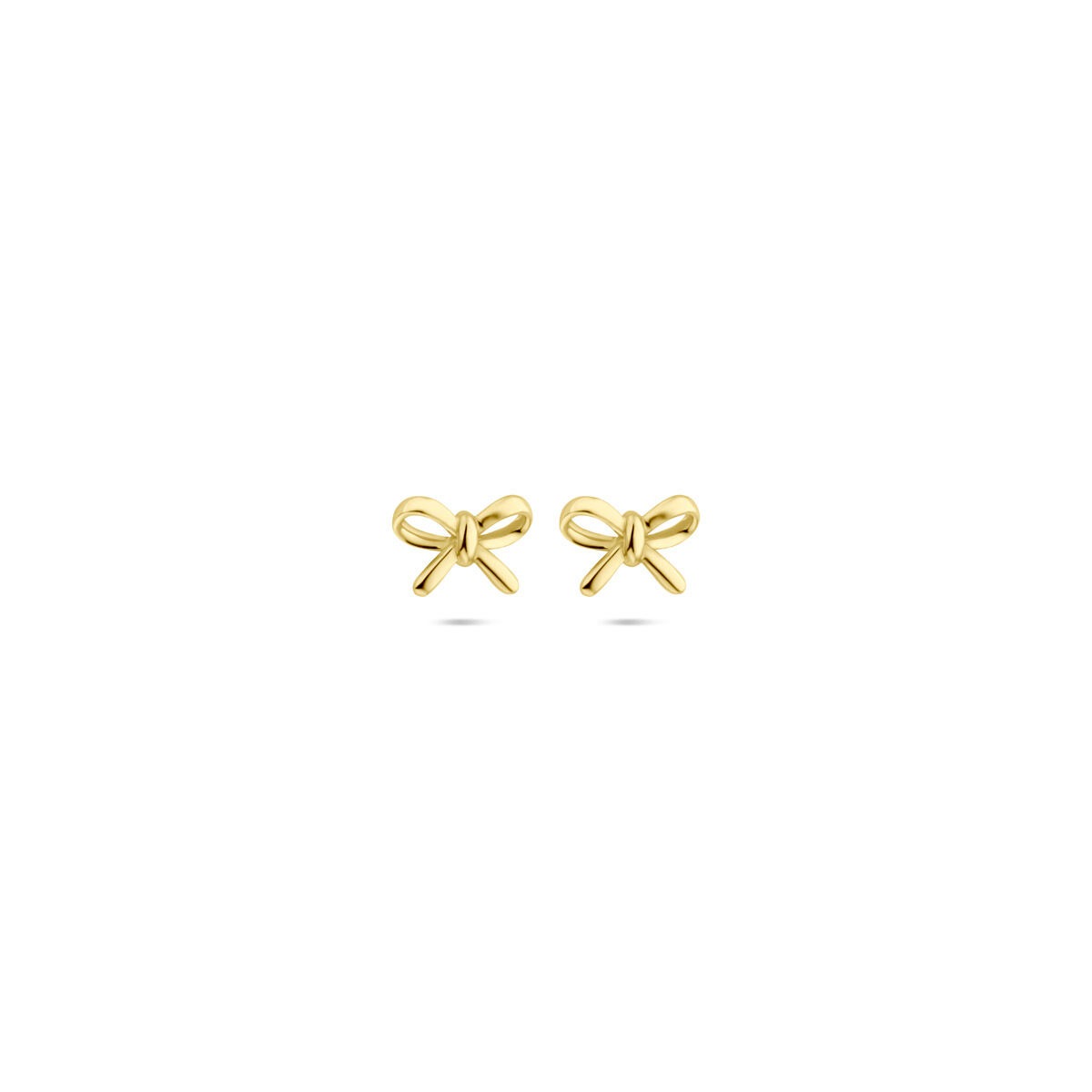 Orecchini a forma di fiocco in oro giallo 14k.