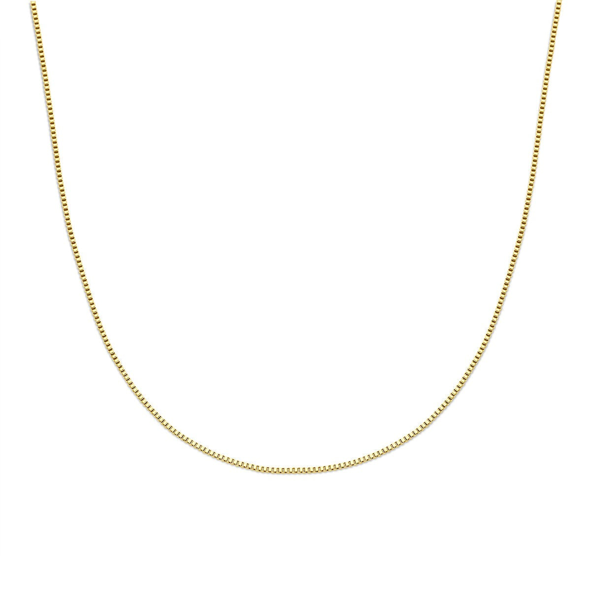 Stalen damesketting in venetiaanse schakel, 1,5 mm, met gele ion plating.