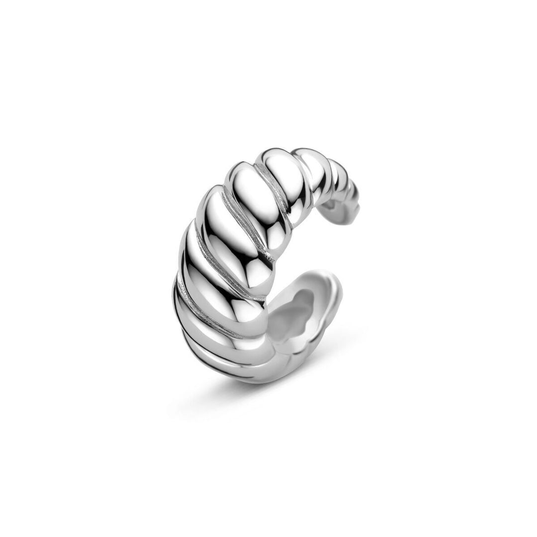 Zilveren ear cuff – gerhodineerd 925, 13.5x6mm
