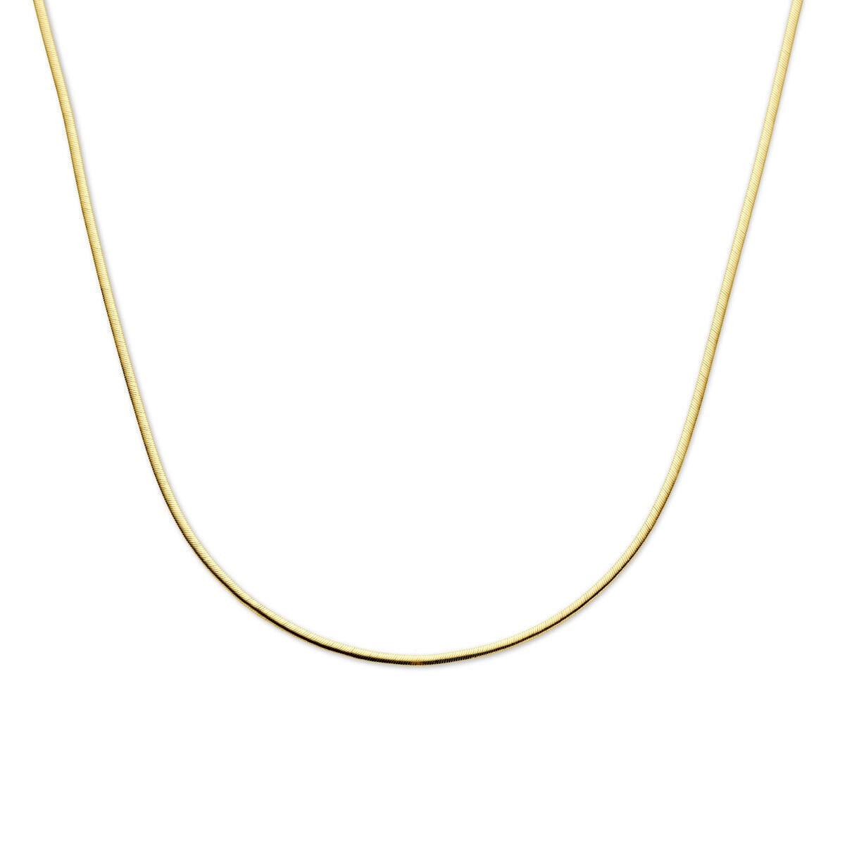 Vergulde gourmette ketting van 925 zilver met een dikte van 2,2 mm en een glanzende afwerking.