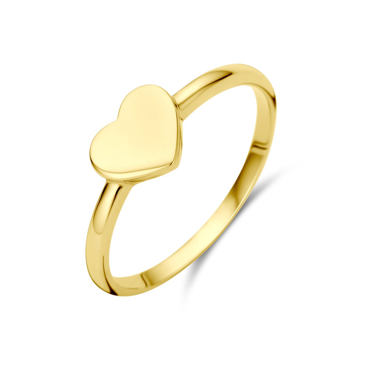 Anello in oro giallo 9k con cuore.