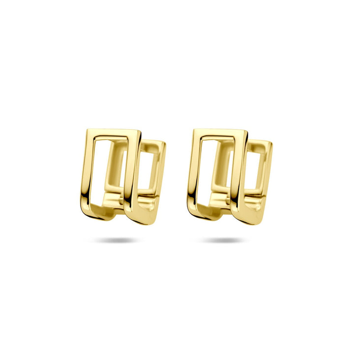 klapoorringen 11 mm 1 micron zilver verguld (geel)