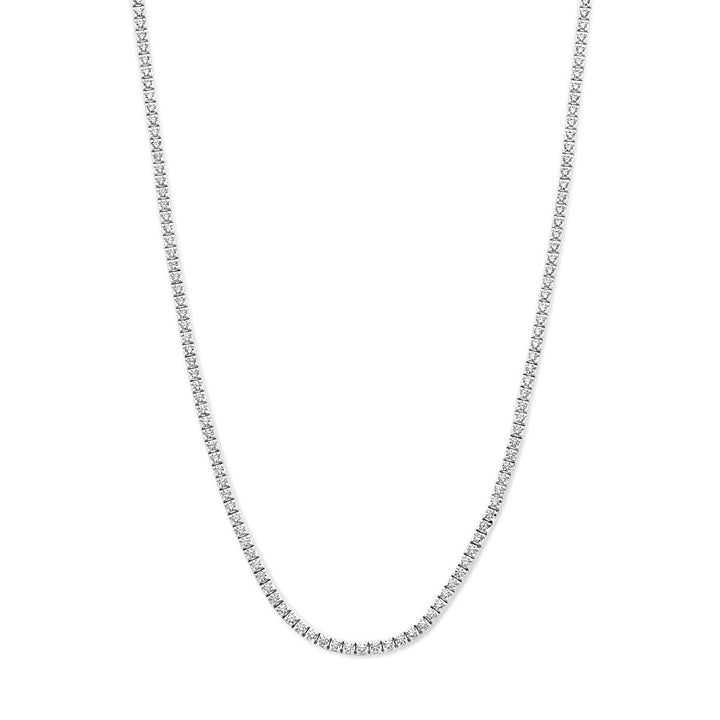 14k witgouden tenniscollier met 3.00 ct lab grown diamanten – briljant geslepen