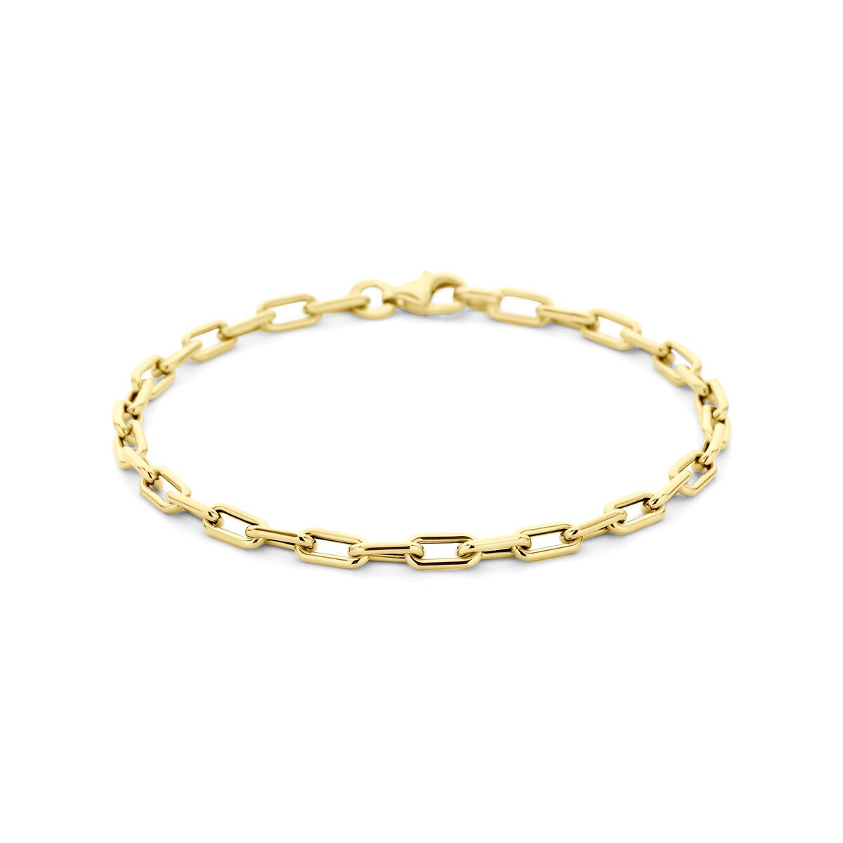 Bracciale in oro giallo 9k con maglie ad anello.