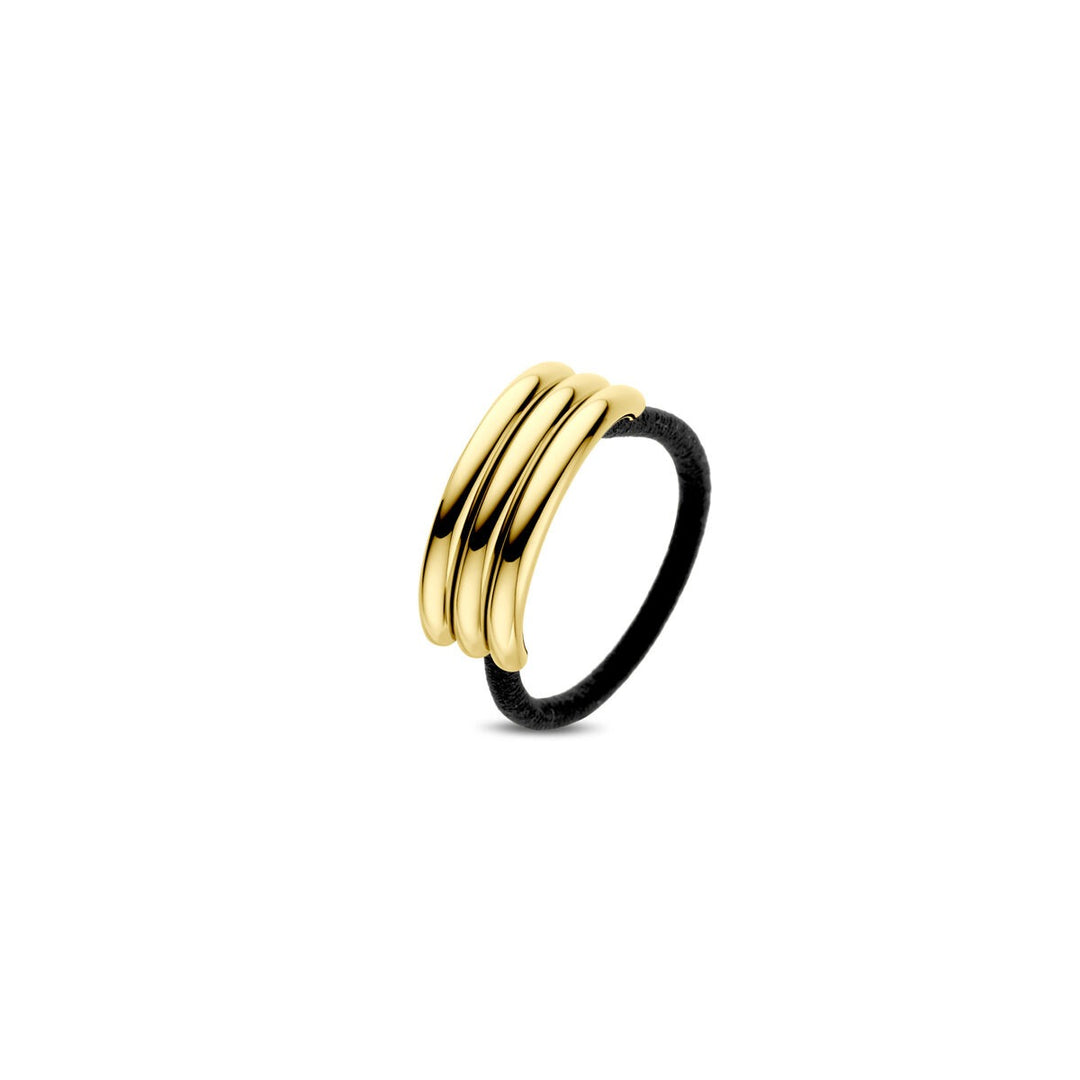 Stalen hair cuff goudkleurig – met ion plating, 12x34 mm