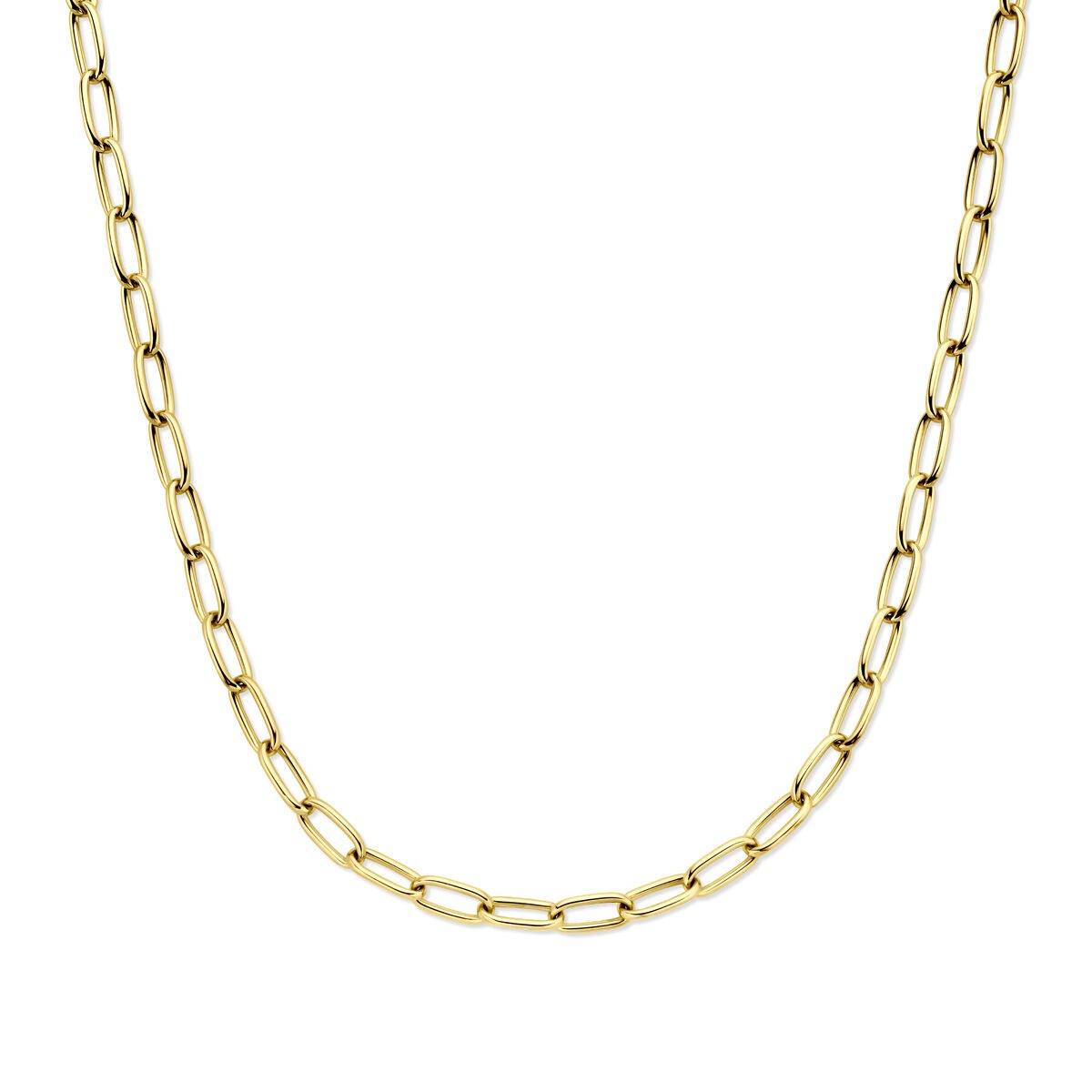 Collana in oro giallo 14k con maglie a catena per donna.