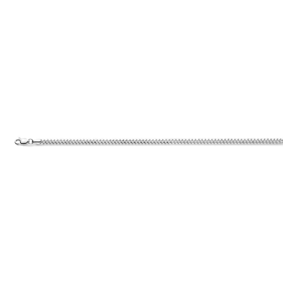 Zilveren damesarmband van 925 zilver met gourmette schakels, 4 mm breed.