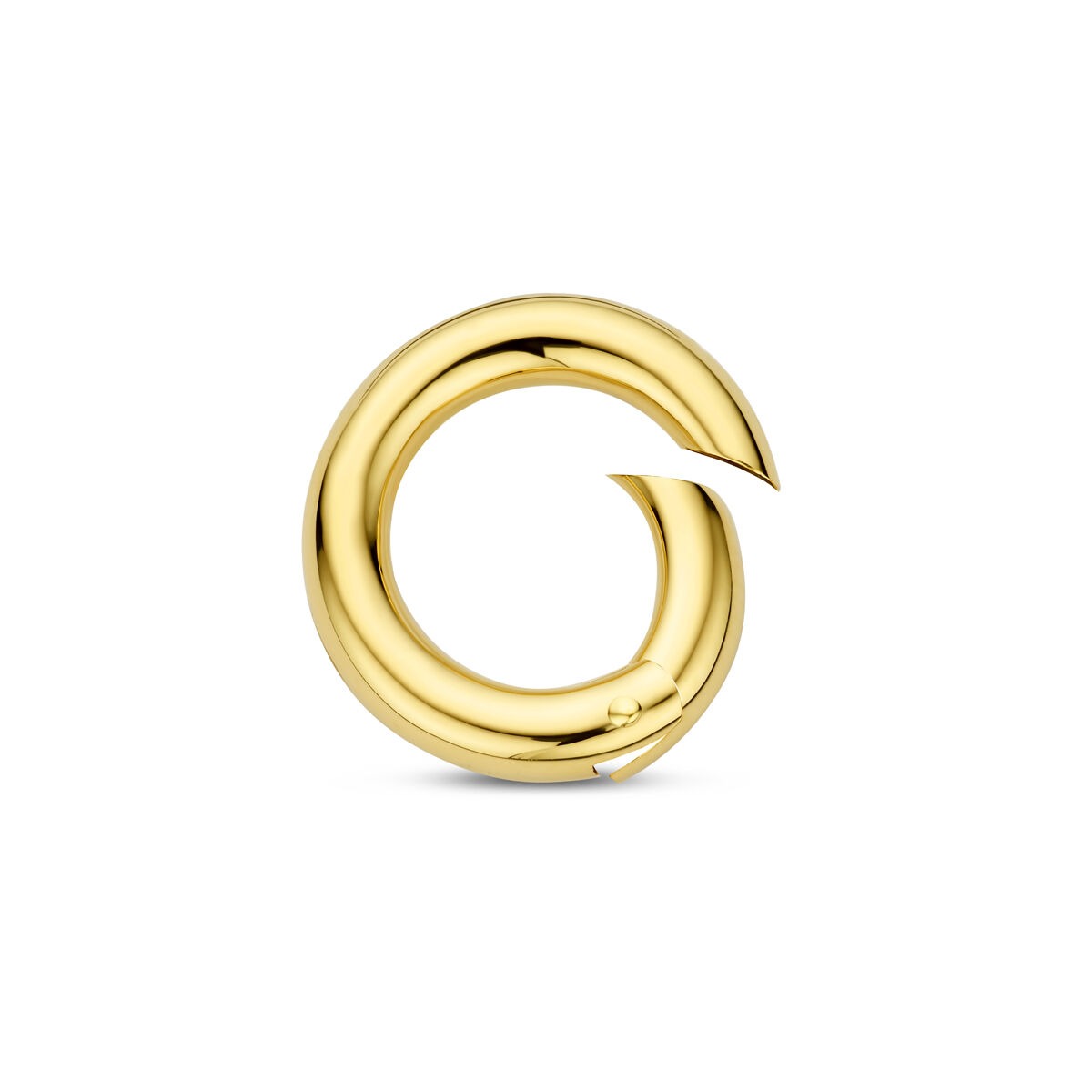 Connector in oro giallo 14k con design ondulato e lucido.