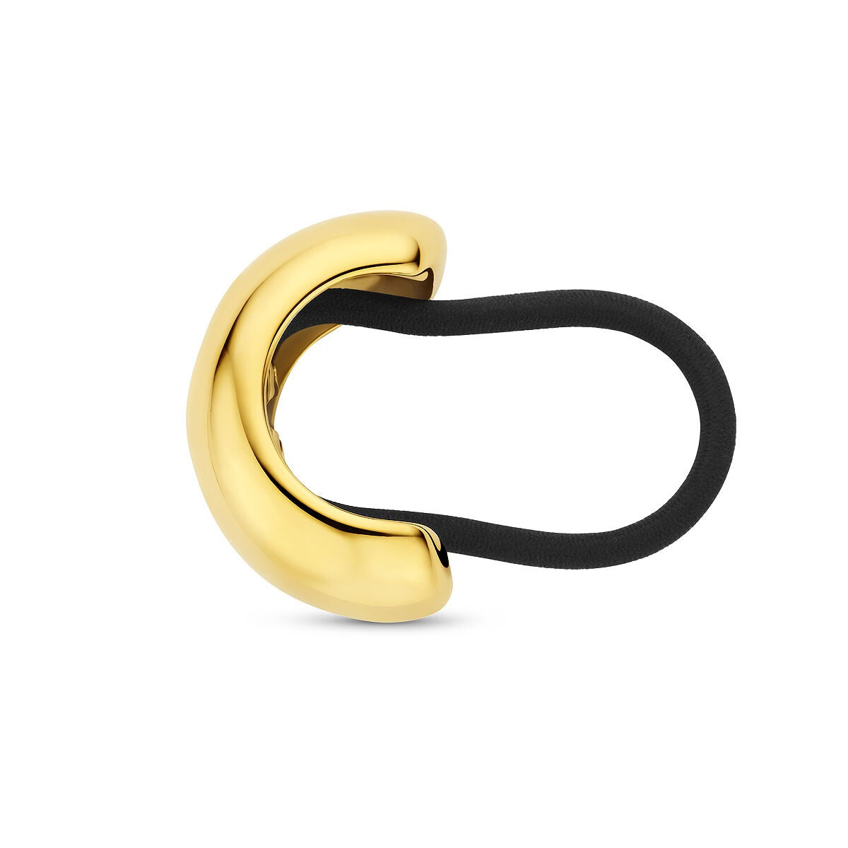 Manicotto per capelli in acciaio con placcatura ionica gialla – accessorio statement moderno
